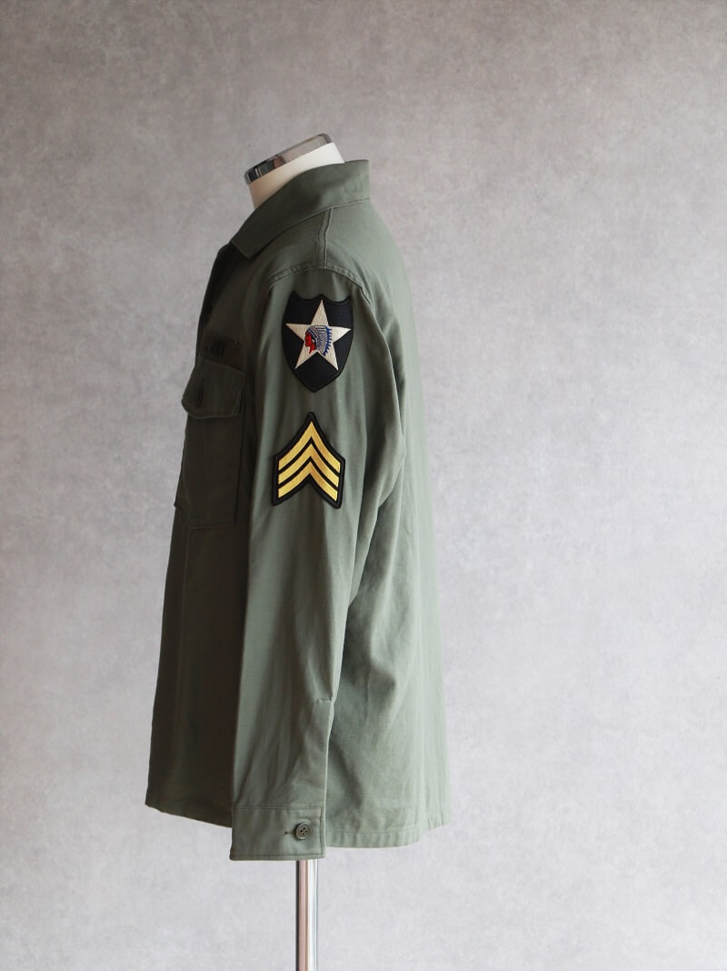 Buzz Rickson's バズリクソンズ SHIRT MAN'S COTTON SATEEN OLIVE GREEN SHADE107 “DEMILITARIZED ZONE” ミリタリーシャツ