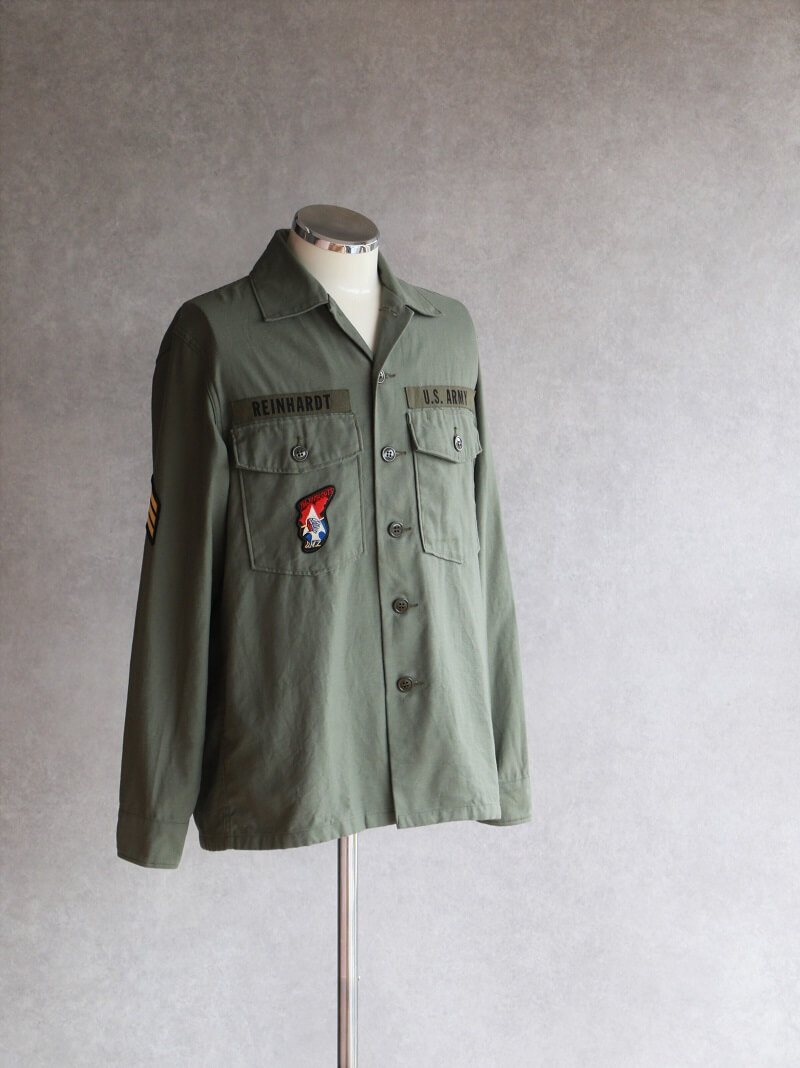 Buzz Rickson's バズリクソンズ SHIRT MAN'S COTTON SATEEN OLIVE GREEN SHADE107 “DEMILITARIZED ZONE” ミリタリーシャツ