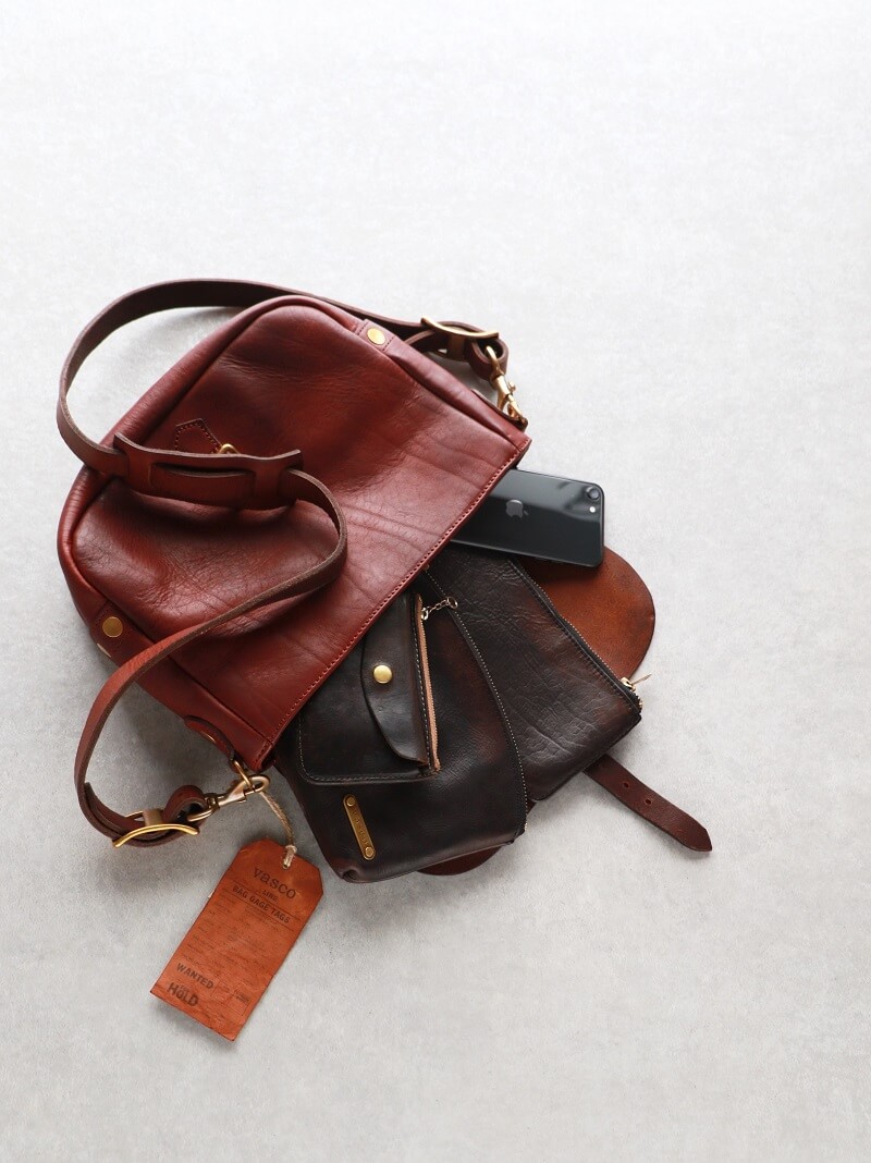 vasco ヴァスコ LEATHER POSTMAN SHOULDER BAG SMALL レザーポストマンショルダーバッグ スモール 刻印ナシ キャメル VS-249L