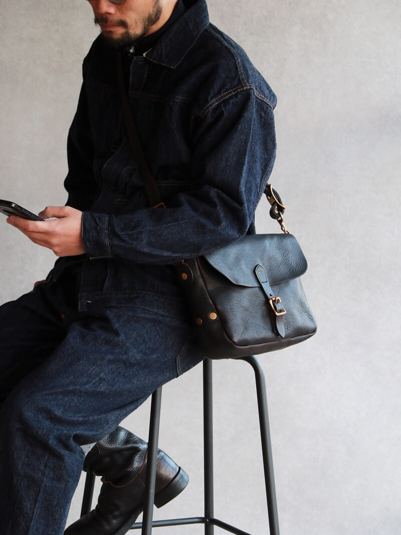 vasco ヴァスコ LEATHER POSTMAN SHOULDER BAG SMALL レザーポストマンショルダーバッグ スモール 刻印ナシ キャメル VS-249L