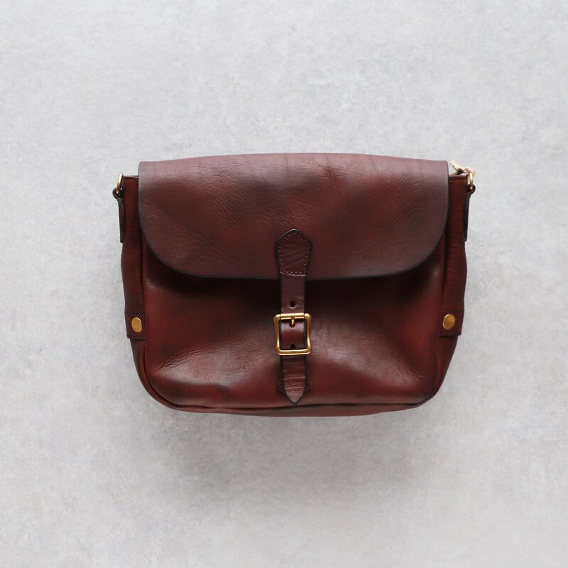 vasco ヴァスコ LEATHER POSTMAN SHOULDER BAG SMALL レザーポストマンショルダーバッグ スモール 刻印ナシ キャメル VS-249L