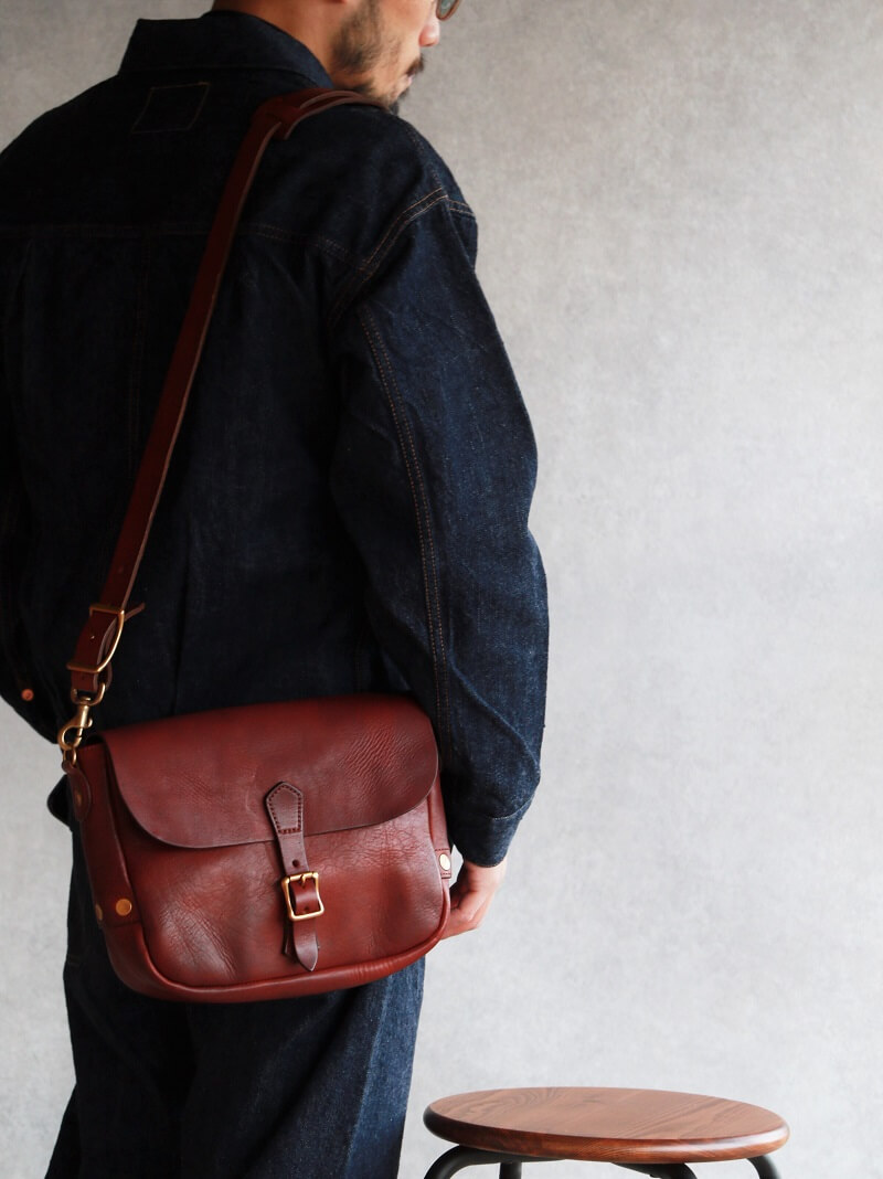 vasco ヴァスコ LEATHER POSTMAN SHOULDER BAG SMALL レザーポストマンショルダーバッグ スモール 刻印ナシ キャメル VS-249L