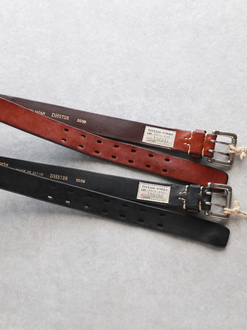 Vintage Works ヴィンテージワークス Leather belt 7Hole レザーベルト 7ホール DH5728