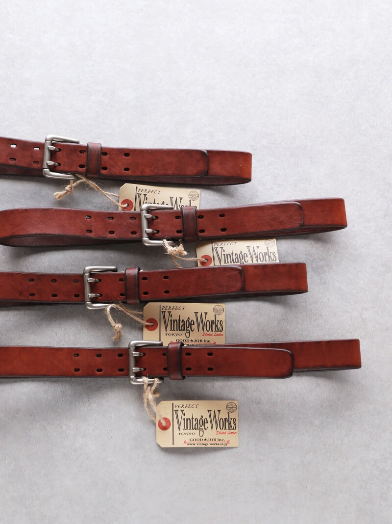 Vintage Works ヴィンテージワークス Leather belt 7Hole レザーベルト ...