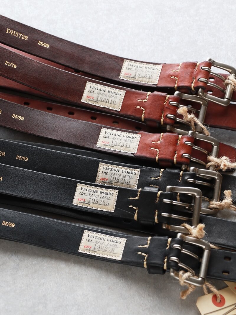 Vintage Works ヴィンテージワークス Leather belt 7Hole レザーベルト ...