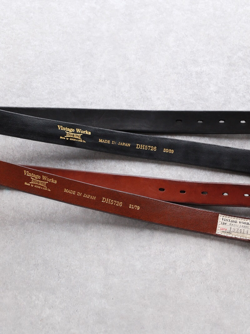 Vintage Works ヴィンテージワークス Leather belt 7Hole レザーベルト 7ホール DH5726