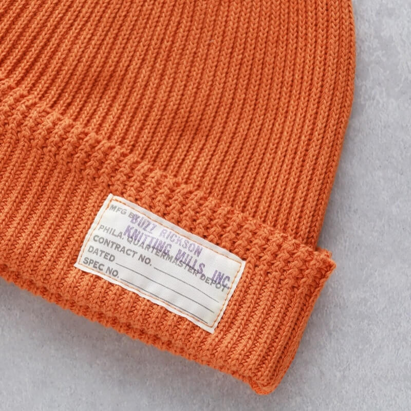 Buzz Rickson's バズリクソンズ WATCH CAP COTTON VERSION ワッチキャップ コットンバージョン オレンジ