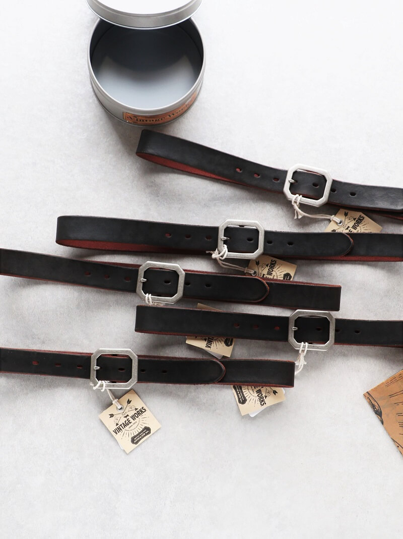 Vintage Works ヴィンテージワークス Leather belt 7Hole レザーベルト 7ホール 茶芯 DH5726