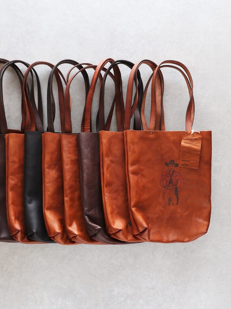 vasco ヴァスコ 別注 PAINT LEATHER MARKET TOTEBAG ペイントレザー