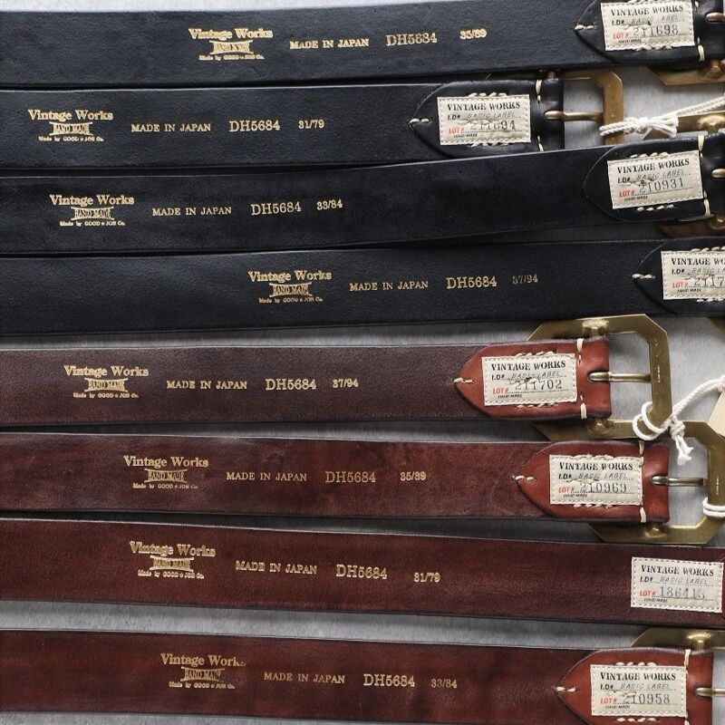 Vintage Works ヴィンテージワークス Leather belt 5Hole レザーベルト 5ホール DH5684