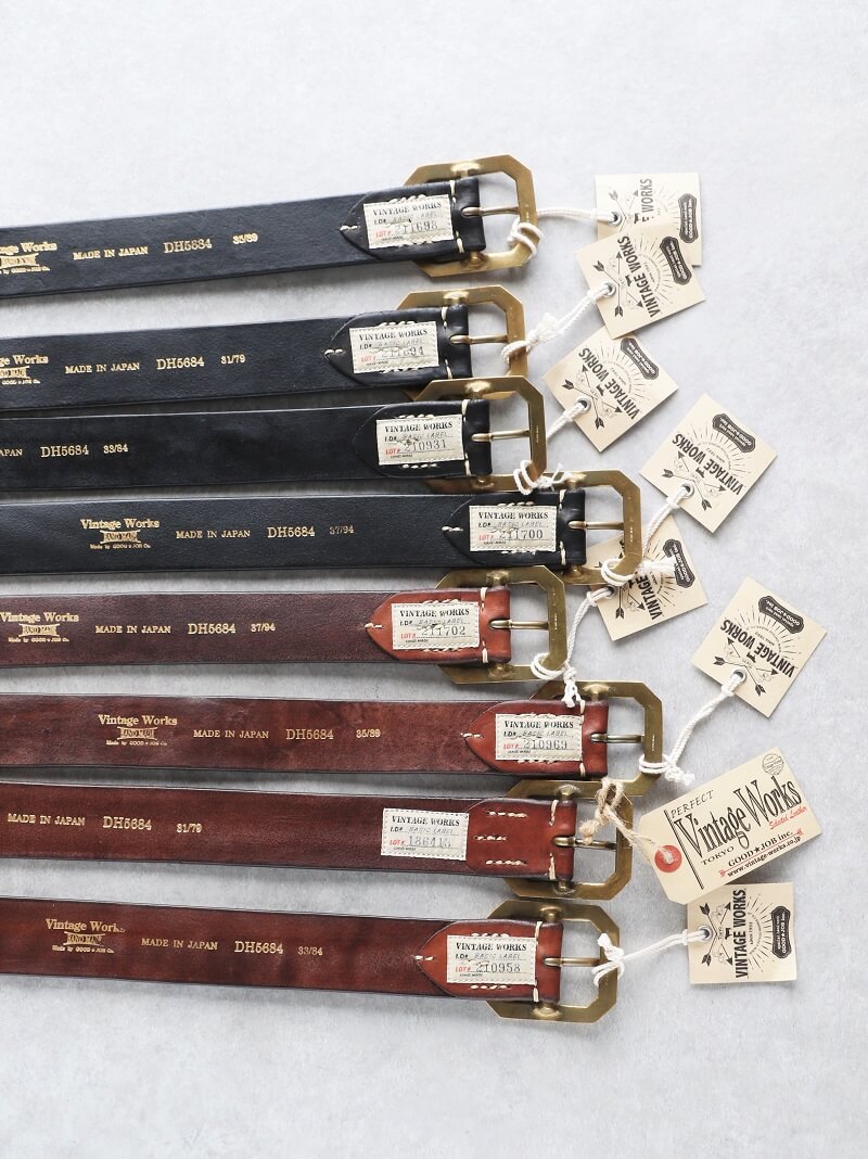 Vintage Works ヴィンテージワークス Leather belt 5Hole レザーベルト 