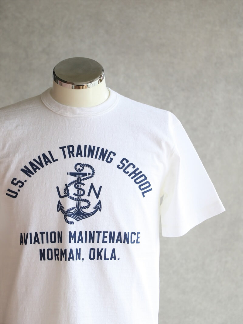 Buzz Rickson's バズリクソンズ SLAB YARN T-SHIRT U.S.NAVAL TRAINING SCHOOL プリントTシャツ BR78952