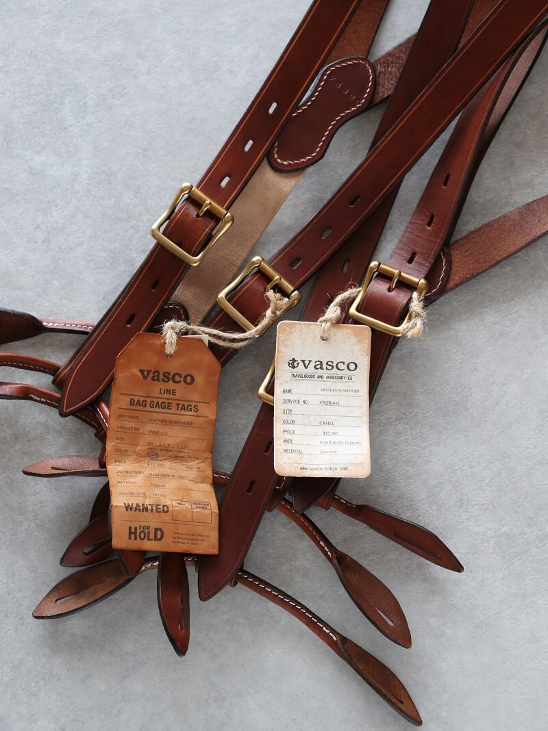 vasco ヴァスコ 別注 LEATHER SUSPENDER レザーサスペンダー