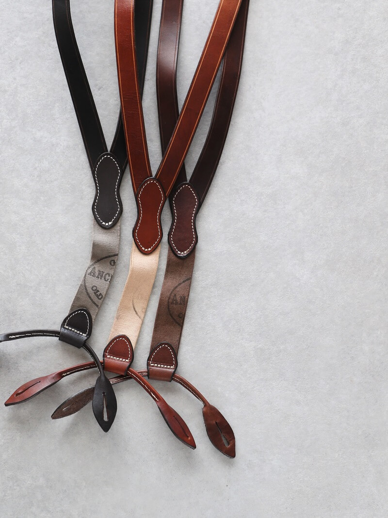 vasco ヴァスコ 別注 LEATHER SUSPENDER レザーサスペンダー