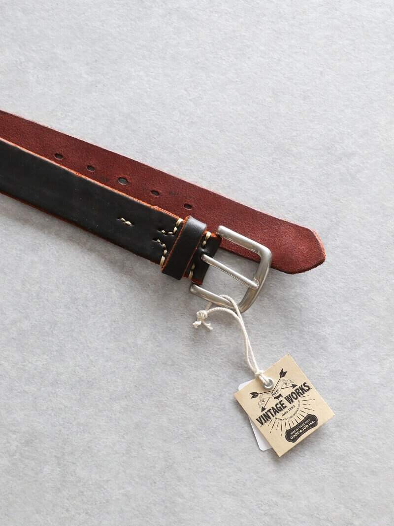 Vintage Works ヴィンテージワークス Leather belt 5Hole レザーベルト 5ホール 茶芯 DH5736