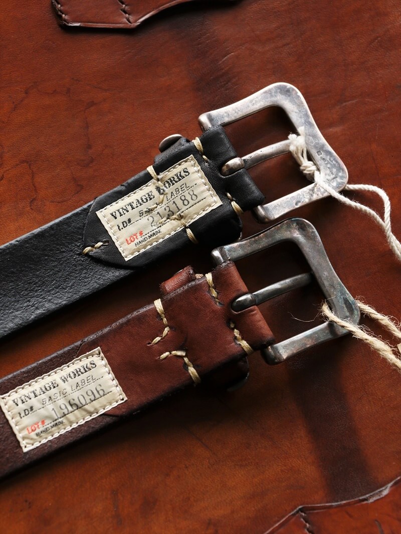 Vintage Works ヴィンテージワークス Leather belt 5Hole レザーベルト ...