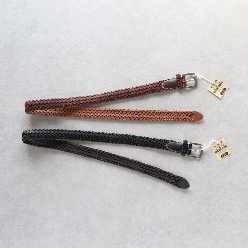 Vintage Works ヴィンテージワークス Leather belt レザーメッシュベルト DH5708