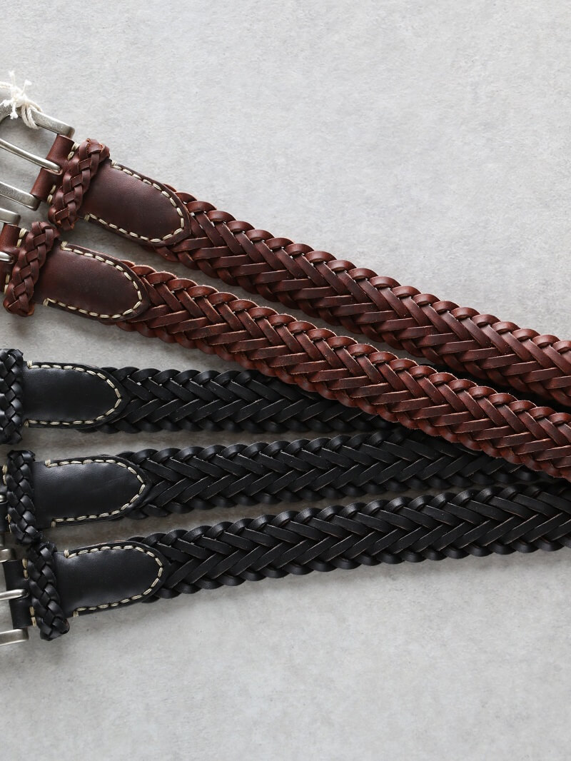 Vintage Works ヴィンテージワークス Leather belt レザーメッシュ 