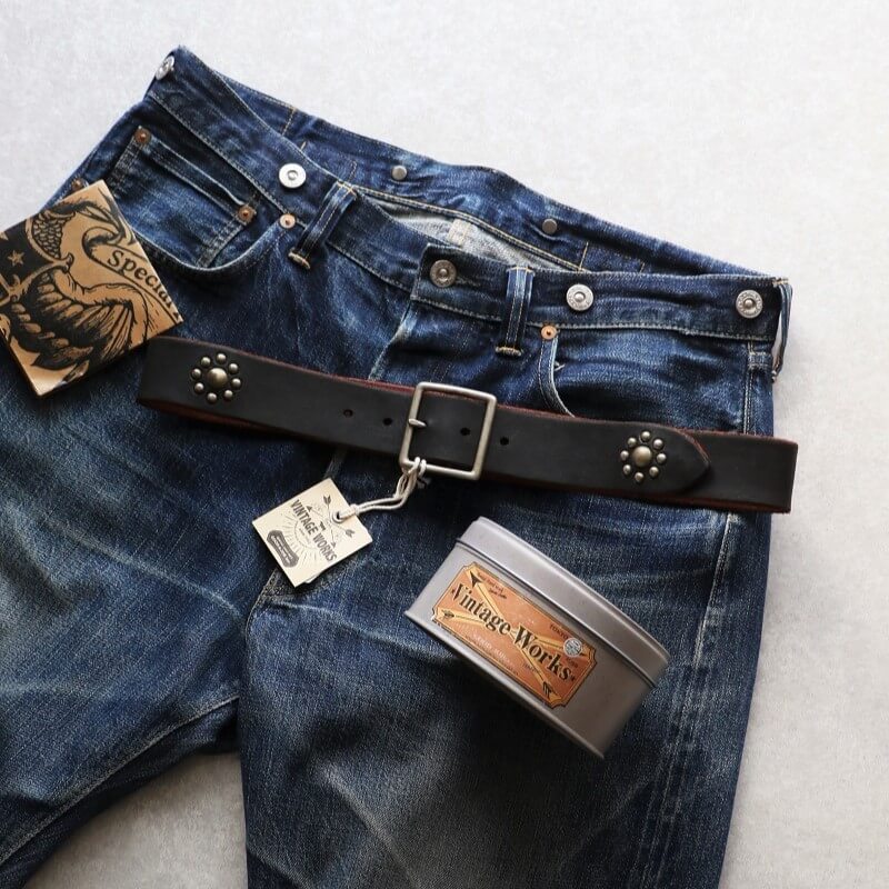 Vintage Works ヴィンテージワークス Leather belt 5Hole Custum Made ...