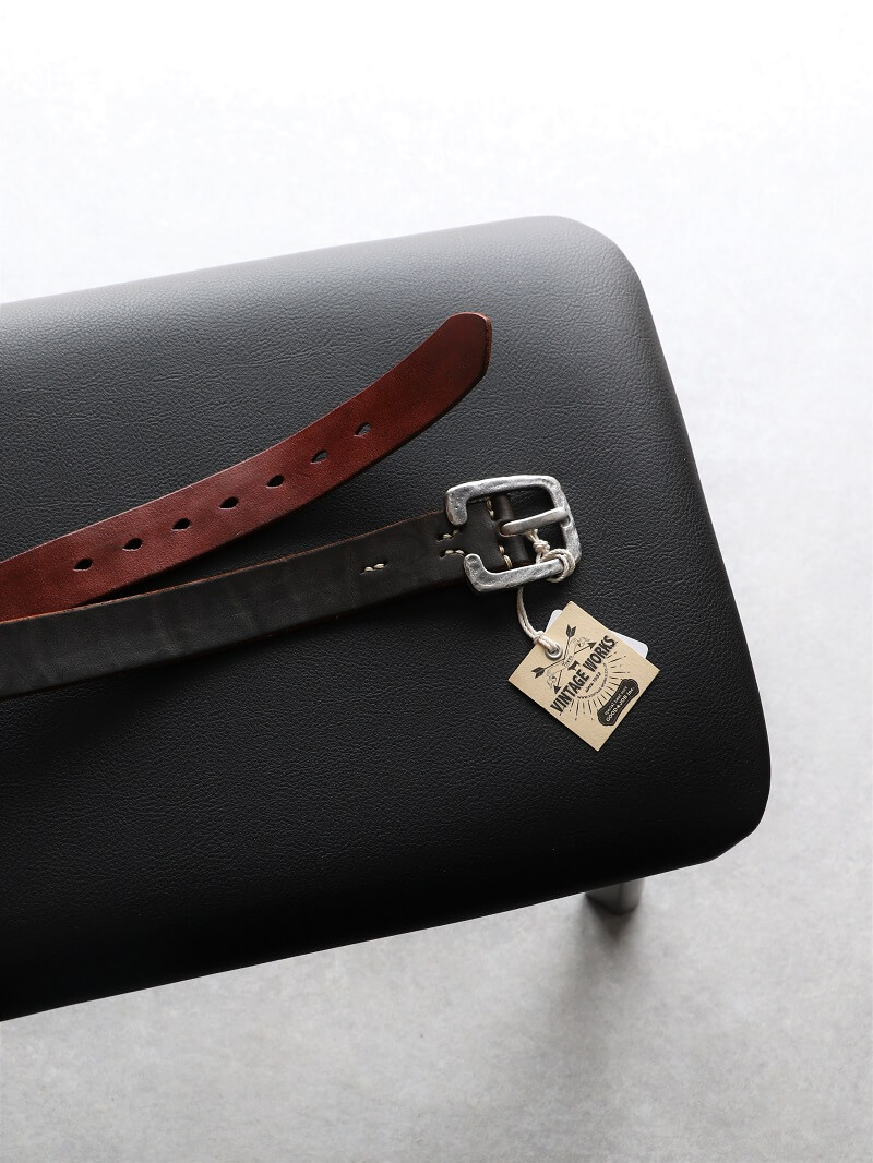 Vintage Works ヴィンテージワークス Leather belt 7Hole レザーベルト 7ホール 茶芯 DH5536