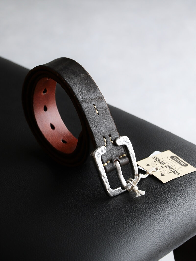 Vintage Works ヴィンテージワークス Leather belt 7Hole レザーベルト 7ホール 茶芯 DH5536