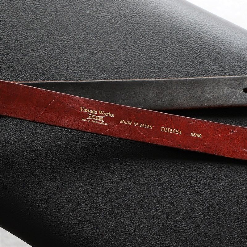 Vintage Works ヴィンテージワークス Leather belt 5Hole レザーベルト 5ホール 茶芯 DH684