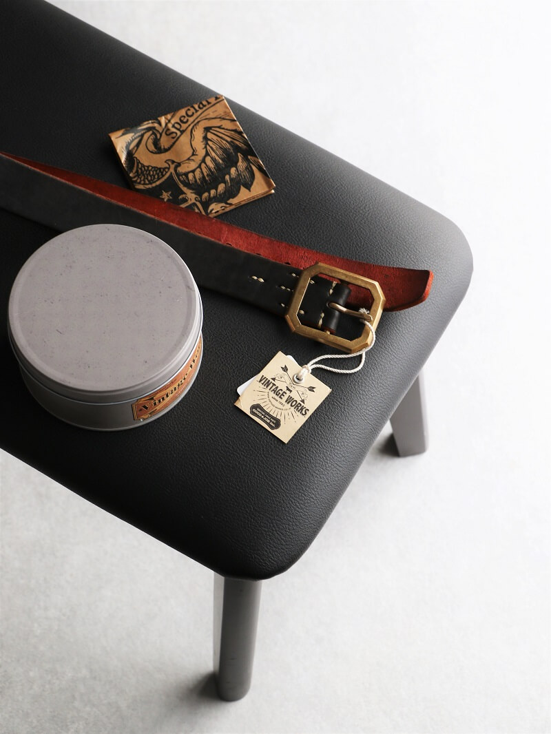 Vintage Works ヴィンテージワークス Leather belt 5Hole レザーベルト 5ホール 茶芯 DH684