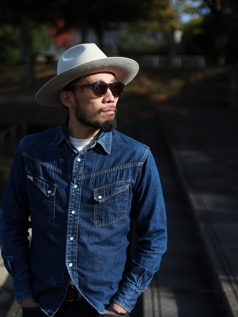 TCB jeans TCBジーンズ TCB RANCHMAN Shirt DENIM ランチマンウエスタンシャツ デニム