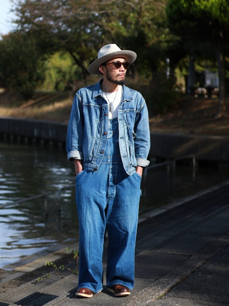 TCB jeans TCBジーンズ Wrecking Crew Pants デニムオーバーオール