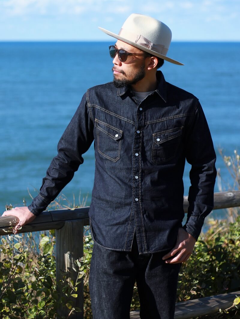 TCB jeans TCBジーンズ TCB RANCHMAN Shirt DENIM ランチマンウエスタンシャツ デニム