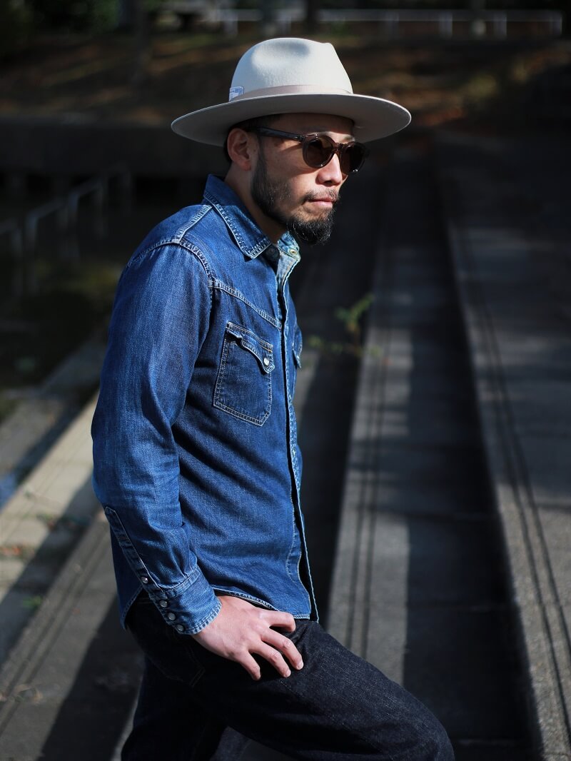 TCB jeans TCBジーンズ TCB RANCHMAN Shirt DENIM ランチマンウエスタンシャツ デニム