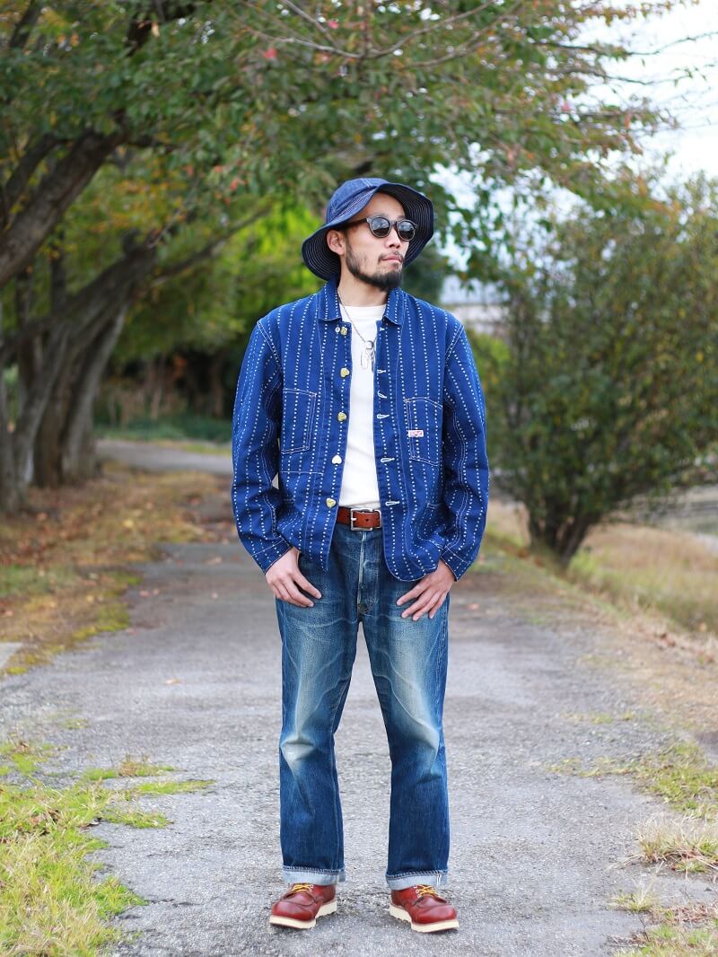 TCB jeans TCBジーンズ Cathartt Chore Coat Paw Stripe キャットハート チョアコート