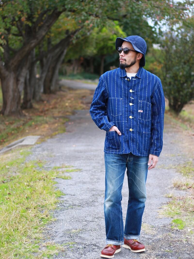 TCB jeans TCBジーンズ Cathartt Chore Coat Paw Stripe キャットハート チョアコート