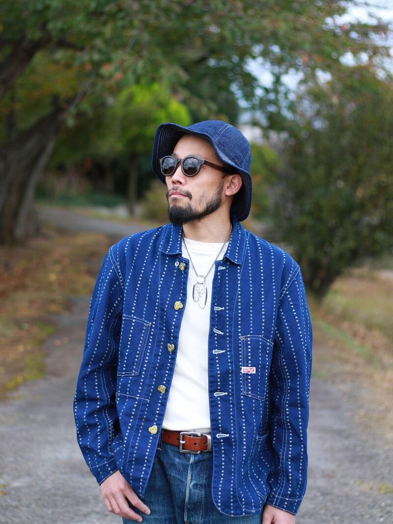 TCB jeans TCBジーンズ Cathartt Chore Coat Paw Stripe キャットハート チョアコート