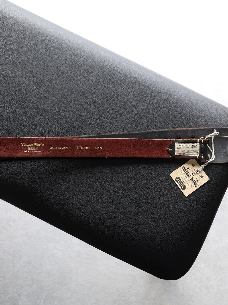 Vintage Works ヴィンテージワークス Leather belt 7Hole レザーベルト 7ホール 茶芯 DH5737