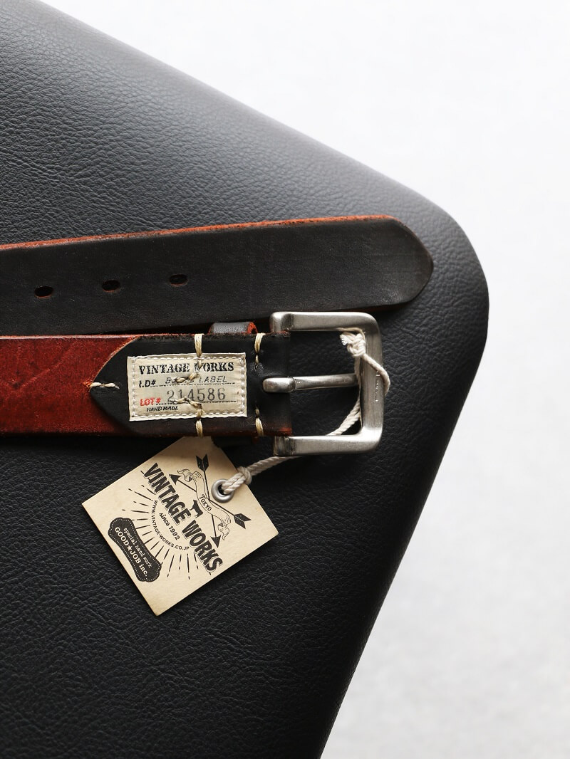 Vintage Works ヴィンテージワークス Leather belt 5Hole レザーベルト 5ホール 茶芯 DH5736