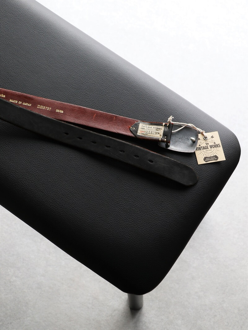 Vintage Works ヴィンテージワークス Leather belt 7Hole レザーベルト 7ホール 茶芯 DH5737