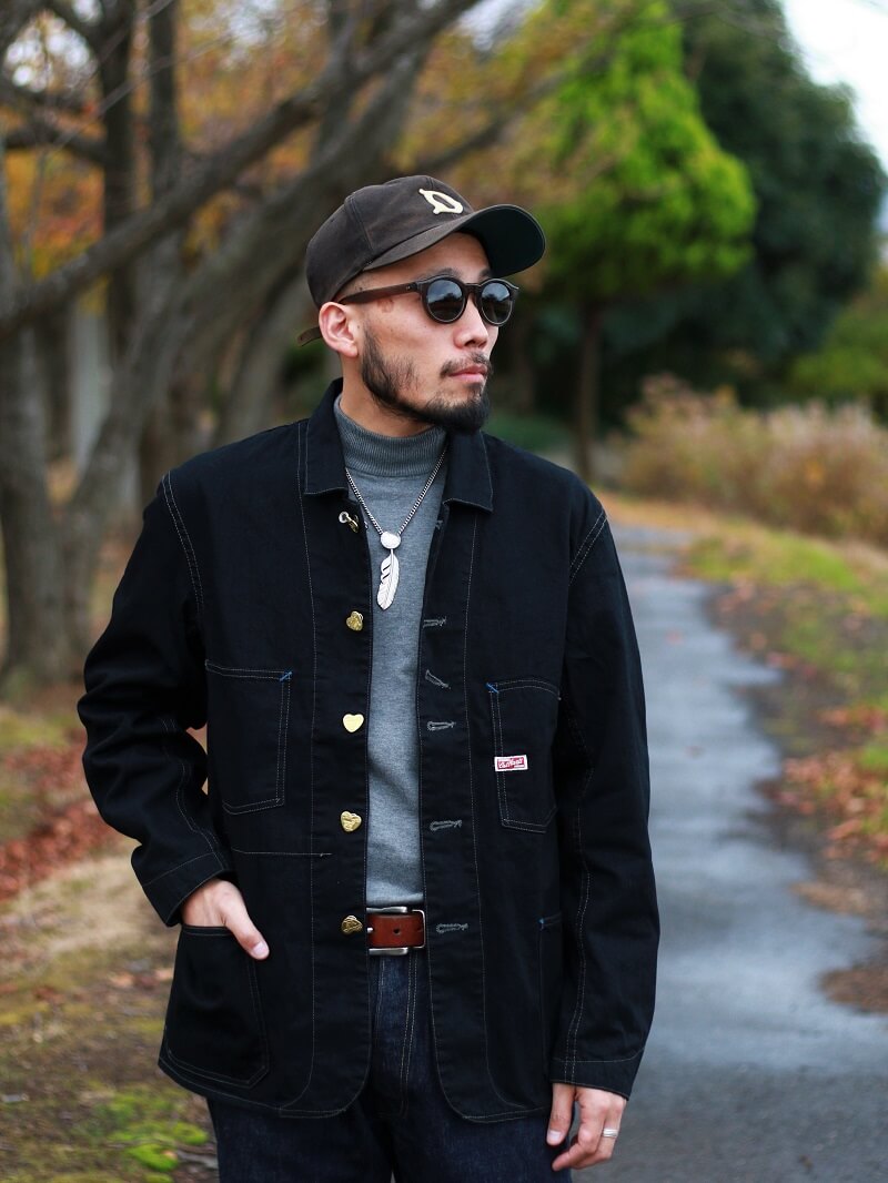 TCB jeans TCBジーンズ Cathartt Chore Coat Black/Black キャットハート チョアコート