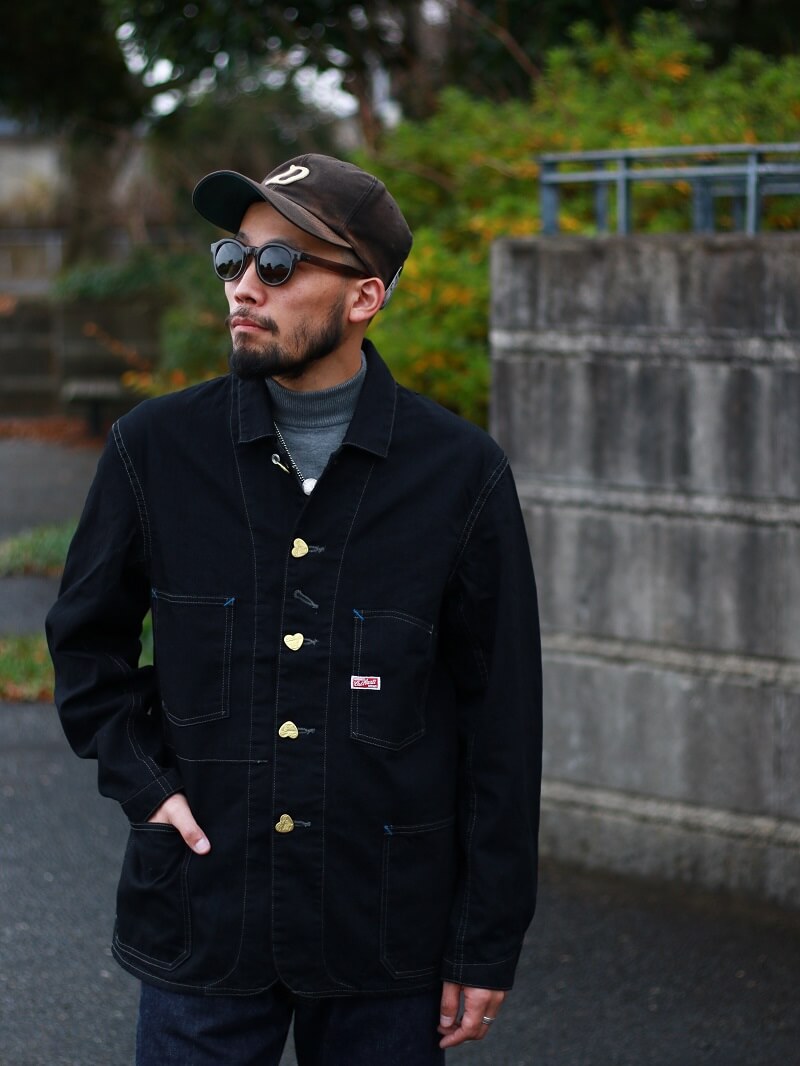 TCB jeans TCBジーンズ Cathartt Chore Coat Black/Black キャットハート チョアコート