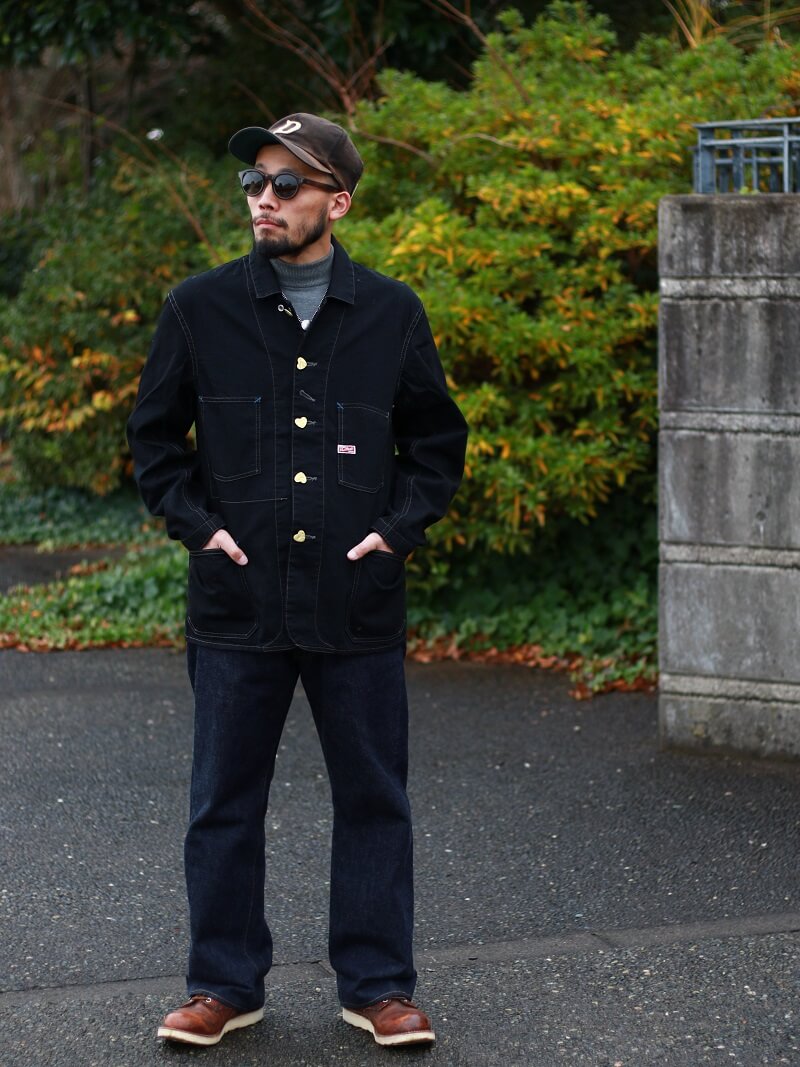 TCB jeans TCBジーンズ Cathartt Chore Coat Black/Black キャットハート チョアコート