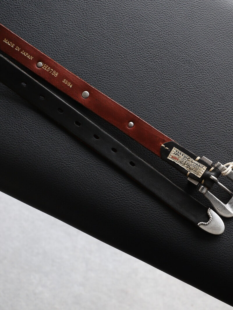 Vintage Works ヴィンテージワークス Leather belt 7Hole レザーベルト 7ホール コンチョ 茶芯 DH5738 CH-1