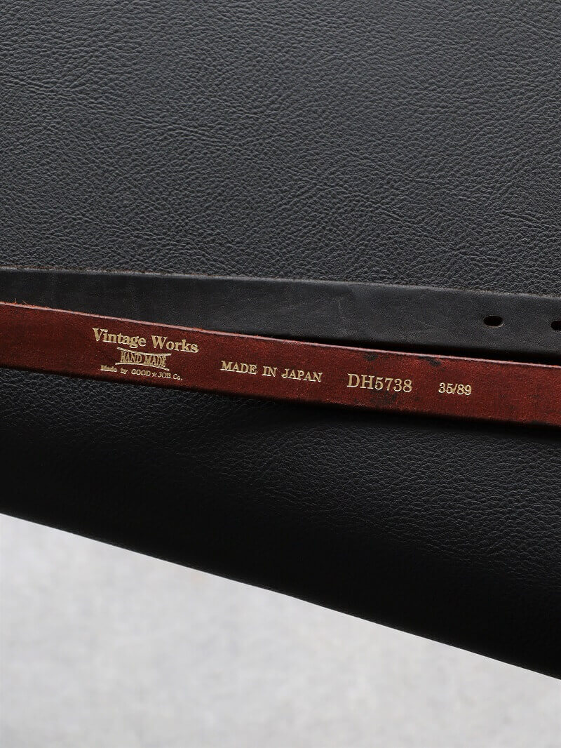 Vintage Works ヴィンテージワークス Leather belt 7Hole ウエスタン レザーベルト 7ホール 茶芯 DH5738