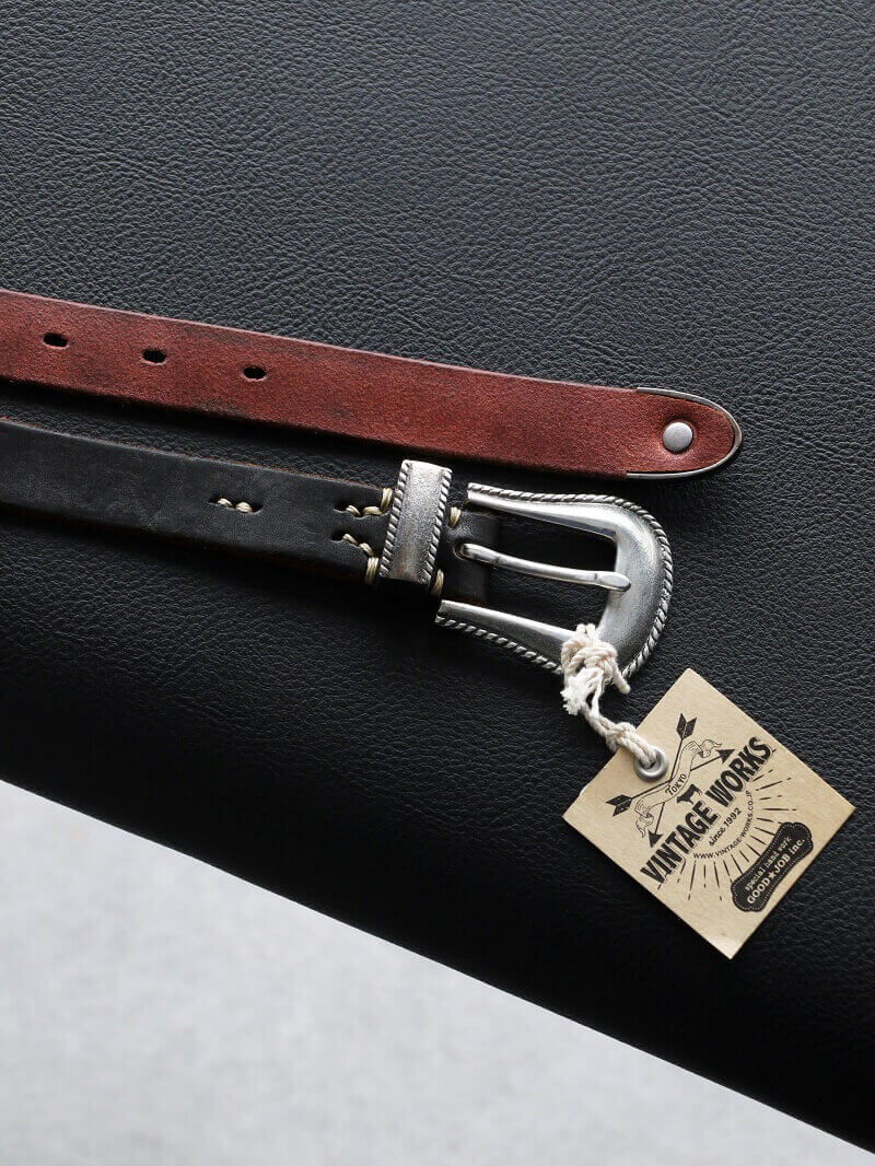 Vintage Works ヴィンテージワークス Leather belt 7Hole ウエスタン レザーベルト 7ホール 茶芯 DH5738