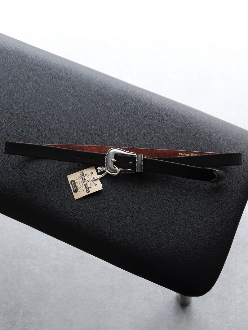 Vintage Works ヴィンテージワークス Leather belt 7Hole ウエスタン レザーベルト 7ホール 茶芯 DH5738