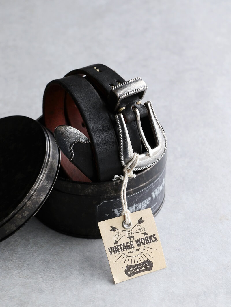 Vintage Works ヴィンテージワークス Leather belt 7Hole ウエスタン レザーベルト 7ホール 茶芯 DH5738