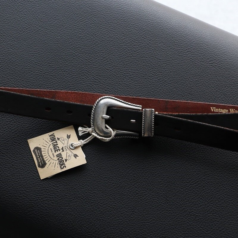 Vintage Works ヴィンテージワークス Leather belt 7Hole ウエスタン レザーベルト 7ホール 茶芯 DH5738