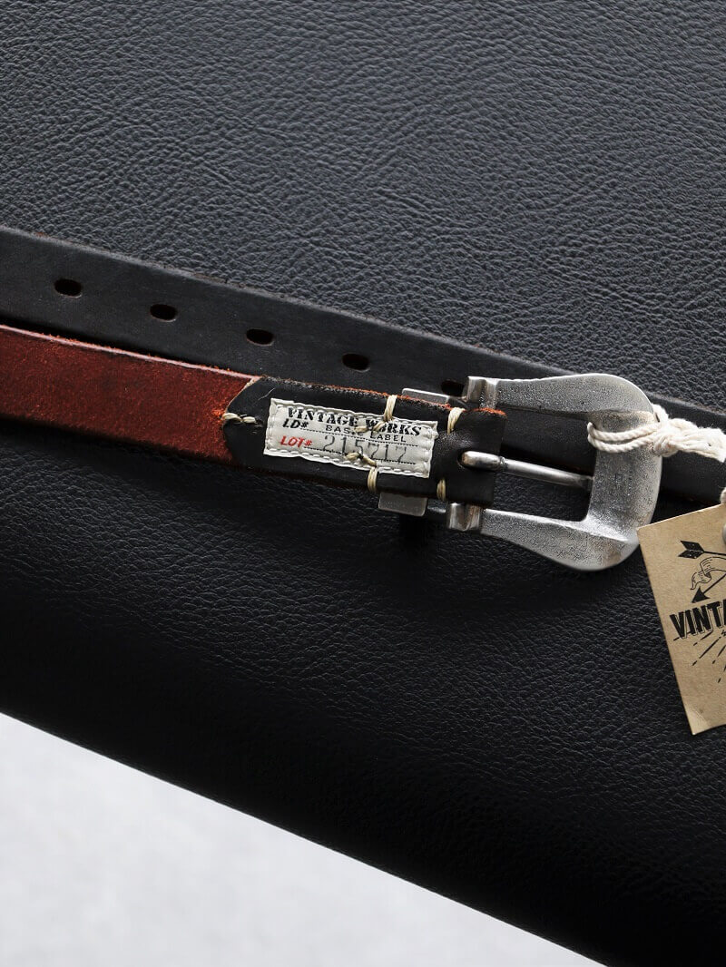 Vintage Works ヴィンテージワークス Leather belt 7Hole ウエスタン レザーベルト 7ホール 茶芯 DH5738