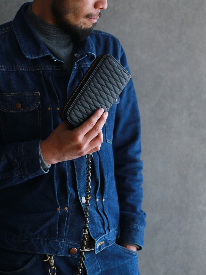 BACKDROP Leathers バックドロップレザーズ ZIP WALLET -TWIST RING付き- ジップウォレット ツイストリング付き