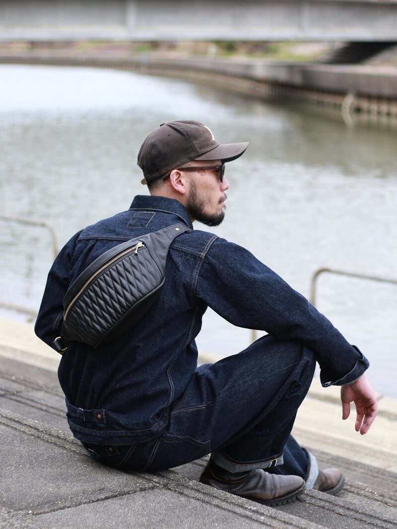 BACKDROP Leathers バックドロップレザーズ DIA WAISTBAG ダイヤ ウエストバッグ