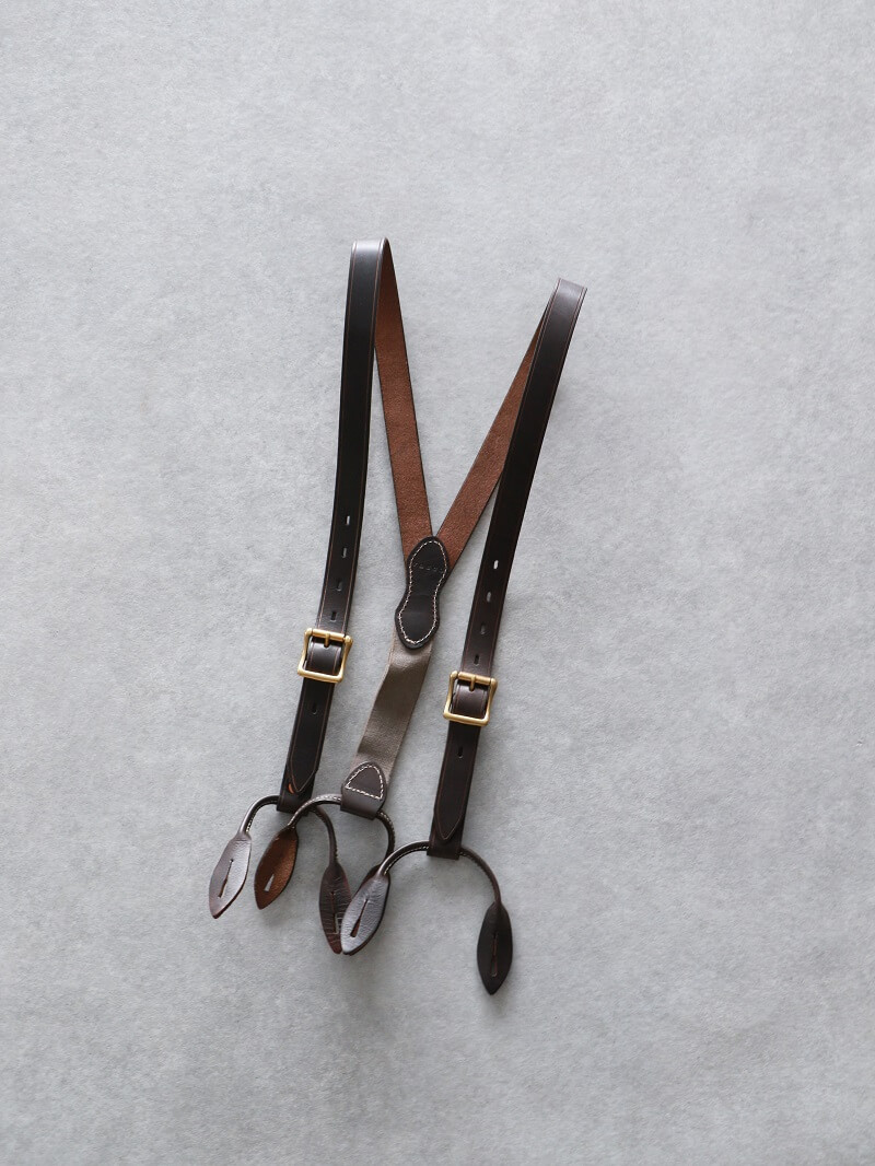 vasco ヴァスコ 別注 LEATHER SUSPENDER レザーサスペンダー Qurious 